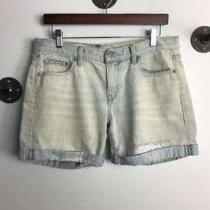 Gap Cuffed Boyfriend Denim Shorts in Atlantic Wash